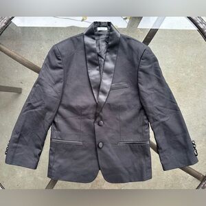 Calvin Klein Boys Husky Satin Detail Suit Jacket in Black - Size 8 NWOT